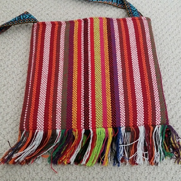 Womens Ethnic Embroidered Beaded Fabric Crossbody - Picture 3 of 5